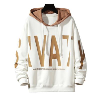 China Breathable Drawstring Mens Letters Printing Sweatshirts 100% Polyester Oversized Hoodie for sale