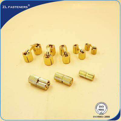 China Various Size Brass Furniture T Nut Invisible M8 / M10 / M12 / M14 / M16 / M18 for sale