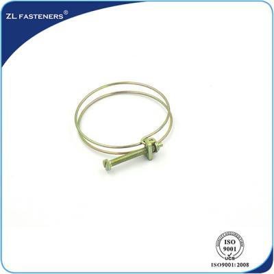 China Stability Automotive Hose Clamps Stainless Steel , Double Wire Hose Clamp Adjustable for sale