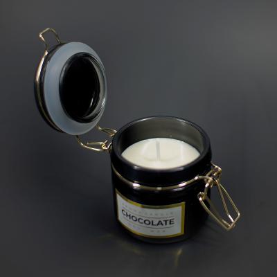 China 2021 Hot Sale Customized Spray Art Candle Mini Scented Glass Jar Candle With Flat Flange Lid for sale