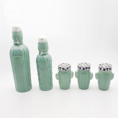 China Wholesale Custom High Quality Stocked Juice Glass Bottle New Design With Metal Clip Wholesale for sale