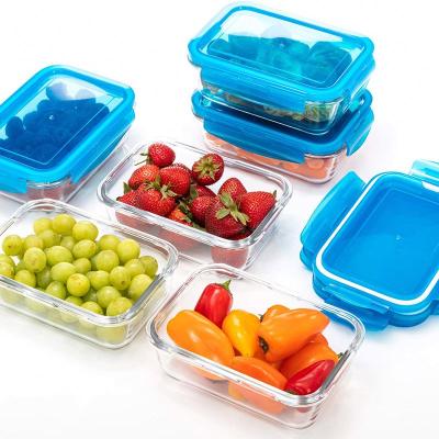 China Microwavable Glass Food Storage Container Glass Jar With PP Lid Glass Airtight Food Container With PP Lid for sale