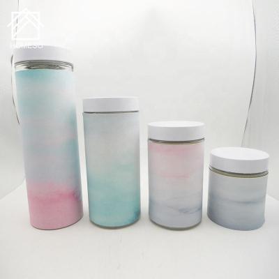 China Custom Large Cover Kitchen Transparent Airtight Glass Storage Jar For Spices for sale