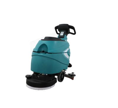 China Small Hotels Floor Scrubber Warehouse Walk Behind Tile Washing Machine Scrubber Dryer/Wireless Power Scrubber for sale