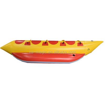 China Fun PVC 0.9MM Water Sport Products High Quality Flying Fish Inflatable Banana Boat For 4 Person for sale