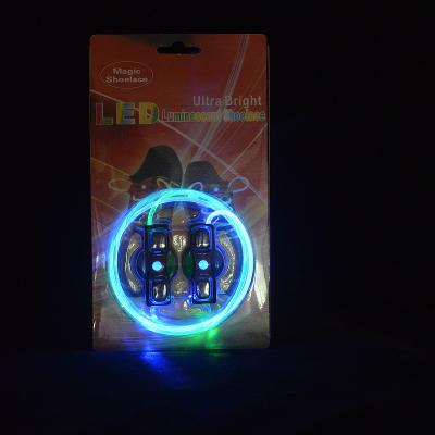 China High quality hot-selling colorful led flash light round up shoe laces for sale