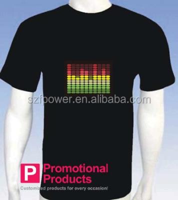 China the hottest ! flashing el shirt/el t-shirt el board for christmas/light led t-shirt usually 18cm x 13.6cm for sale