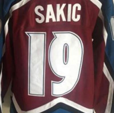 China Shirts & Tops Ready To Ship Joe Sakic Burgundy Vintage Best Quality Stitched Ice Hockey Tank Top for sale