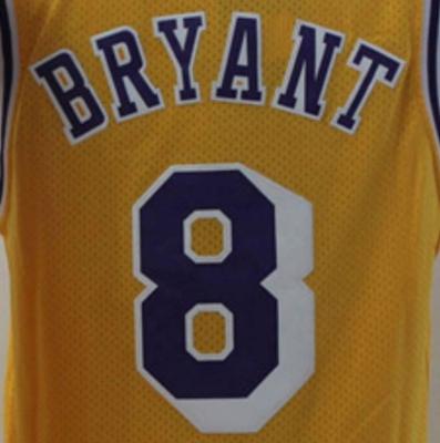 China Bryant #8 Antibacterial Yellow Throwback Best Quality Stitched Tank Top Basketball Tank Tops for sale