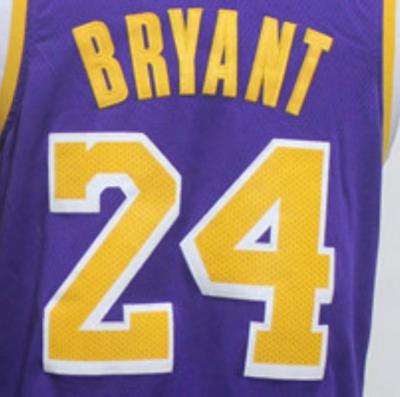 China Bryant Purple Best Quality Stitched Antibacterial 1978 Basketball Tank Top - Gold/Purple Shorts for sale