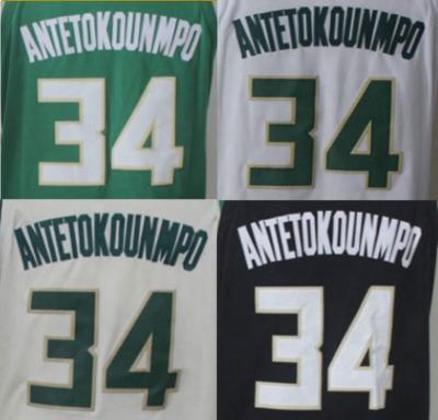 China Customized Giannis Antetokounmpo Best Quality Stitched Antibacterial Tank Top for sale