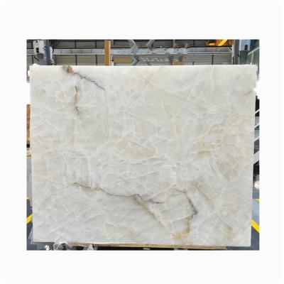 China Modern Premium Quality Onyx Wall Panels Backlit White Crystal Onyx Marble Slab for sale