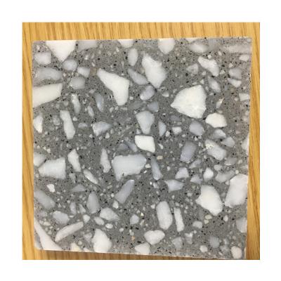 China Industrial size can be customized with black and white gray terrazzo slab grain terrazzo floor tiles for sale