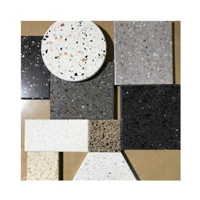 China Modern white terrazzo floor with colorful spots, terrazzo tray for hotel and restaurant for sale