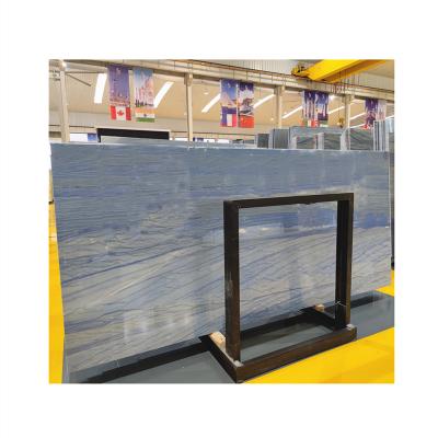 China Brazil azul macaubas quartzite azul modern luxury blue stone imperial slab for sale