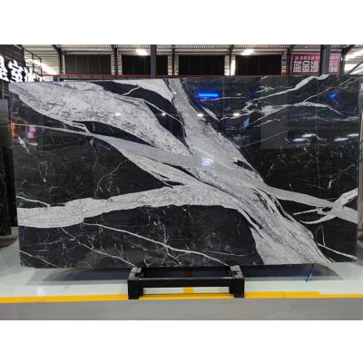 China Traditional unique copacabana black quartzite with white veins for sale