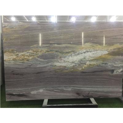 China Modern Polished Purple Quartzite Slabs For Kitchen Countertops for sale