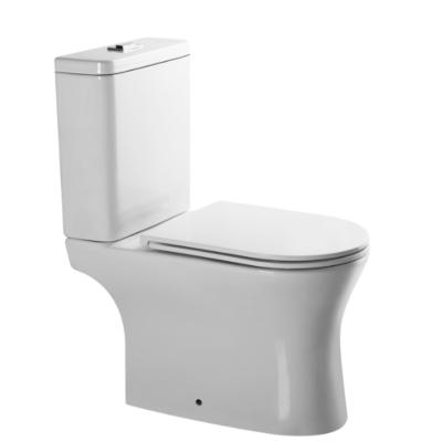 China Modern Ceramic Rimless WC Pott Rimless Pott Japanese Pedestal Automatic Operation UK Watermark Cistern Two Piece Toilet Bowl for sale