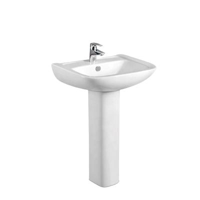 China Contemporary Most Popular Ceramic WC Bathroom Basin With Pedestal Wash Basin For Middle East for sale