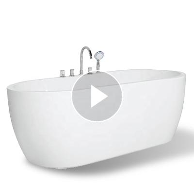 China YIDA 2018 Sale Low Price Eco-Friendly Hotel Material Top Eco-Friendly Bathroom Modern Round Shape Acrylic Freestanding Bathtub For Adult for sale