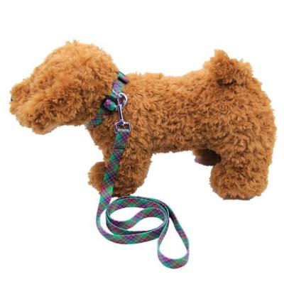 China Viable wholesale pet products polyester print design dog collar and leash set for sale