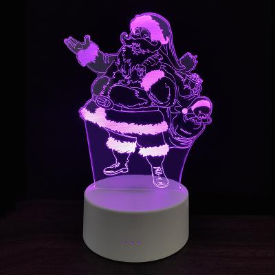 China Contemporary home decor 3d romantic illusion gift acrylic 3d light led night light for kids room for sale