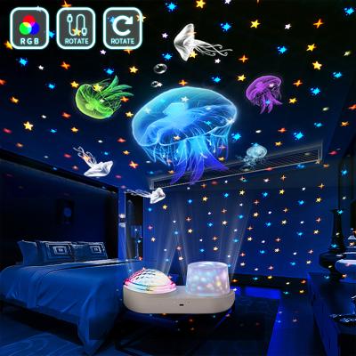 China Modern Music Speaker LED Star Projector Night Lamp Galaxy Starry Night Light Surf Remote Control Projector for sale