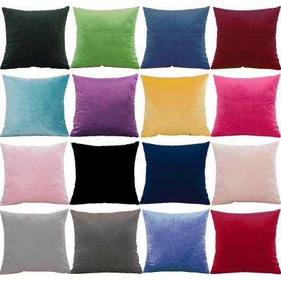 China Home Velvet Sofa Pillow Cover Solid Color Anti-static Modern Simple Pillow Cover for sale