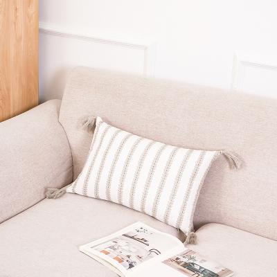 China Anti-static Striped Plaid Office Living Room Pillow Single Printing Lumbar Cushion for sale