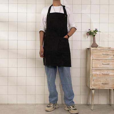 China Durable Wholesale Washed Sleeveless Industrial Canvas Aprons, Dirt-Resistant And Wear-Resistant for sale