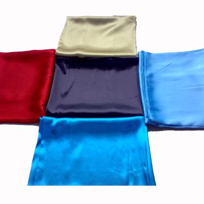 China Plain Square Satin Silk Dyed Scarf 90*90CM For Muslim Ladies for sale