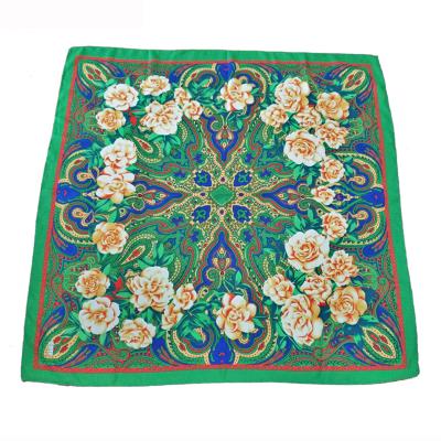 China Polyester Customized Printed Polyester 90*90cm Square Scarf for sale