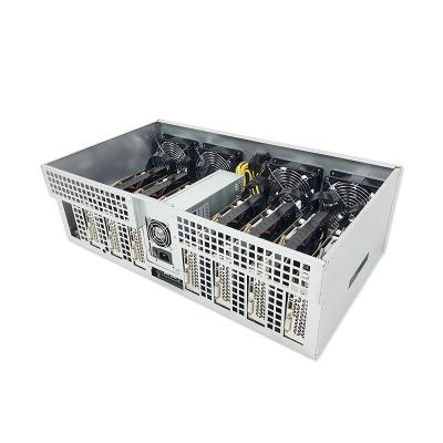 China With Rig Case Box Server Case Support GPU RX580 1660 8 Fan Machine Chassis Motherboard 8gpu b85/b75 Graphics Card GPU 2060 3090 for sale