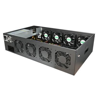 China No Machine 8gpu Pro Server Case 8gpu Motherboard Rig Case RX580 Rig Case RX580 1660S 2060S 5700XT 5600XT 6600XT 3060TI S19 for sale