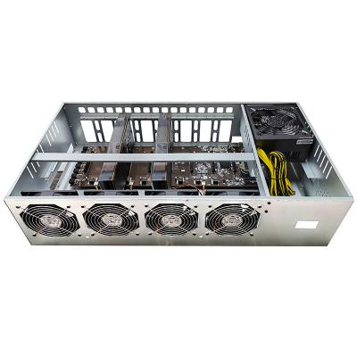 China With fan brand new 8 gpu with power supply server case 8gpu graphics card for 588 1660s 2060s 3060TI 3070 3080 3090 for sale