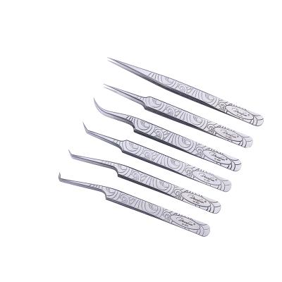 China Wholesale Best Quality Stainless Steel Straight Russian Classic Lashes Tools Volume Tweezers Eyelash Extensions Custom Logo for sale