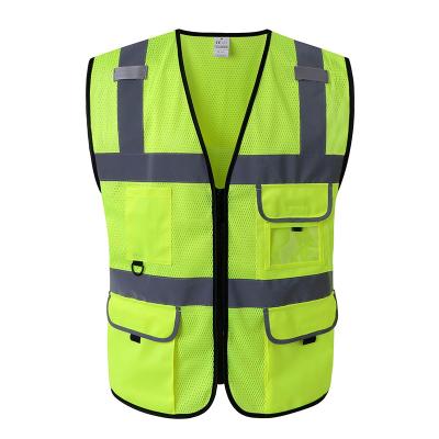 China Reflective cnss mesh construction reflective hygiene vest reflective traffic safety safety fluorescent riding vest can be printed for sale