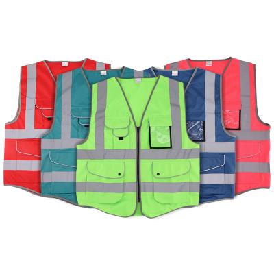 China Wholesale Custom Made CNSS Apparel Safety Vest Traffic Hygiene Reflective Antistatic Reflective Vest Multi-pocket for sale