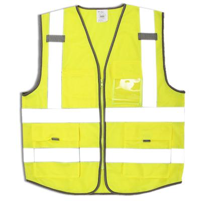 China Custom Reflective Work Reflective Personal High Visibility Construction Security Jacket Multi-pocket Reflective Clothing for sale