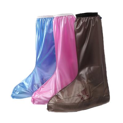 China High Tube Shoe Cover Waterproof Rainproof Shoe Cover PVC Thickened Non-slip Riding Shoe Outdoor Protective Waterproof Cover for sale