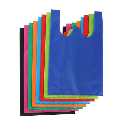 China Handled Custom Cheap Non Woven Gift Bags Customize PP Style Fabric Pattern Vest Nonwoven bag for sale