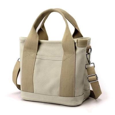 China Eco-friendly Reusable wide handle heavy duty canvas tote bag for sale