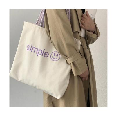 China Eco-friendly Reusable Canvas bag Custom embroidered silk screen cotton bag for sale