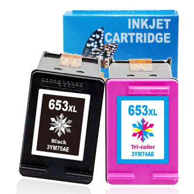 China 653XL Re-manufactured Ink Jet Cartridge For Hp 653 Hp653 XL Printer DeskJet Plus Ink Advantage for sale