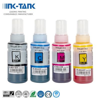 China Eco - Friendly Water Based For l395 l365 l380 l3060 T664 T6641 - T6644 Color Bottle Tintas Bulk Refill Dye Water Based Ink Compatible For Epson L130 L120 L220 Printer for sale