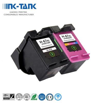 China 67 XL Remanufactured Premium Color Inkjet Remanufactured Ink Cartridge For HP67XL For HP67 For HP Deskjet 1200 2700 Printer for sale