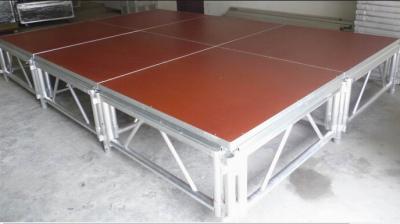 China Red 3 - Level Plywood Aluminum Stage Platform With Anti - Slip Board for sale