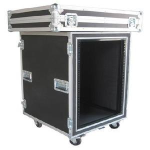 China Aluminum Flight Case With Wheels / Handles Plastic 4U Rack Case for sale