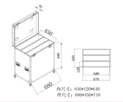 China Led Screen Aluminum Tool Cases / Aluminum Storage Case for sale