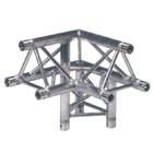 China Silver Color 30*30CM Perfect Design Spigot 90 Degree Aluminum Truss Coupler Triangle With 3 Sides for sale